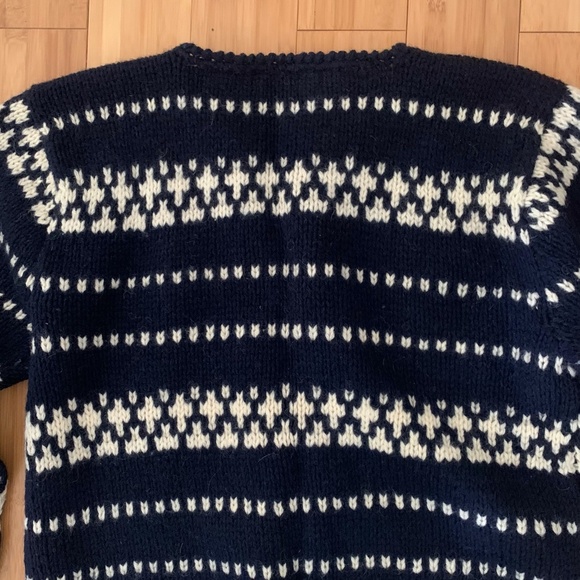 Vintage Pringle Of Scotland Knit Cardigan Sweater 100% Wool Shetland Small 1960s - Picture 9 of 11